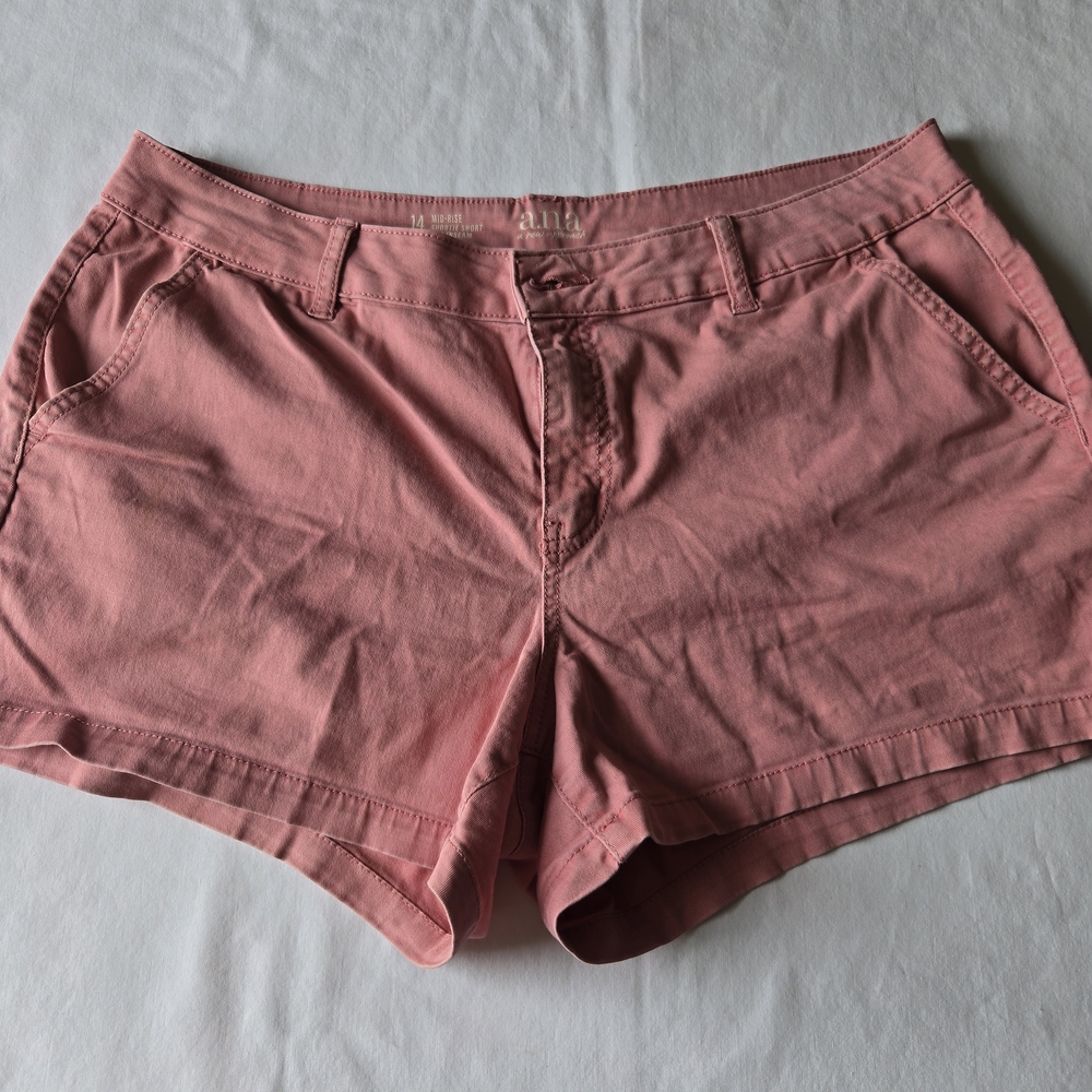 a.n.a Rose-Pink Cotton Blend Jean Shorts